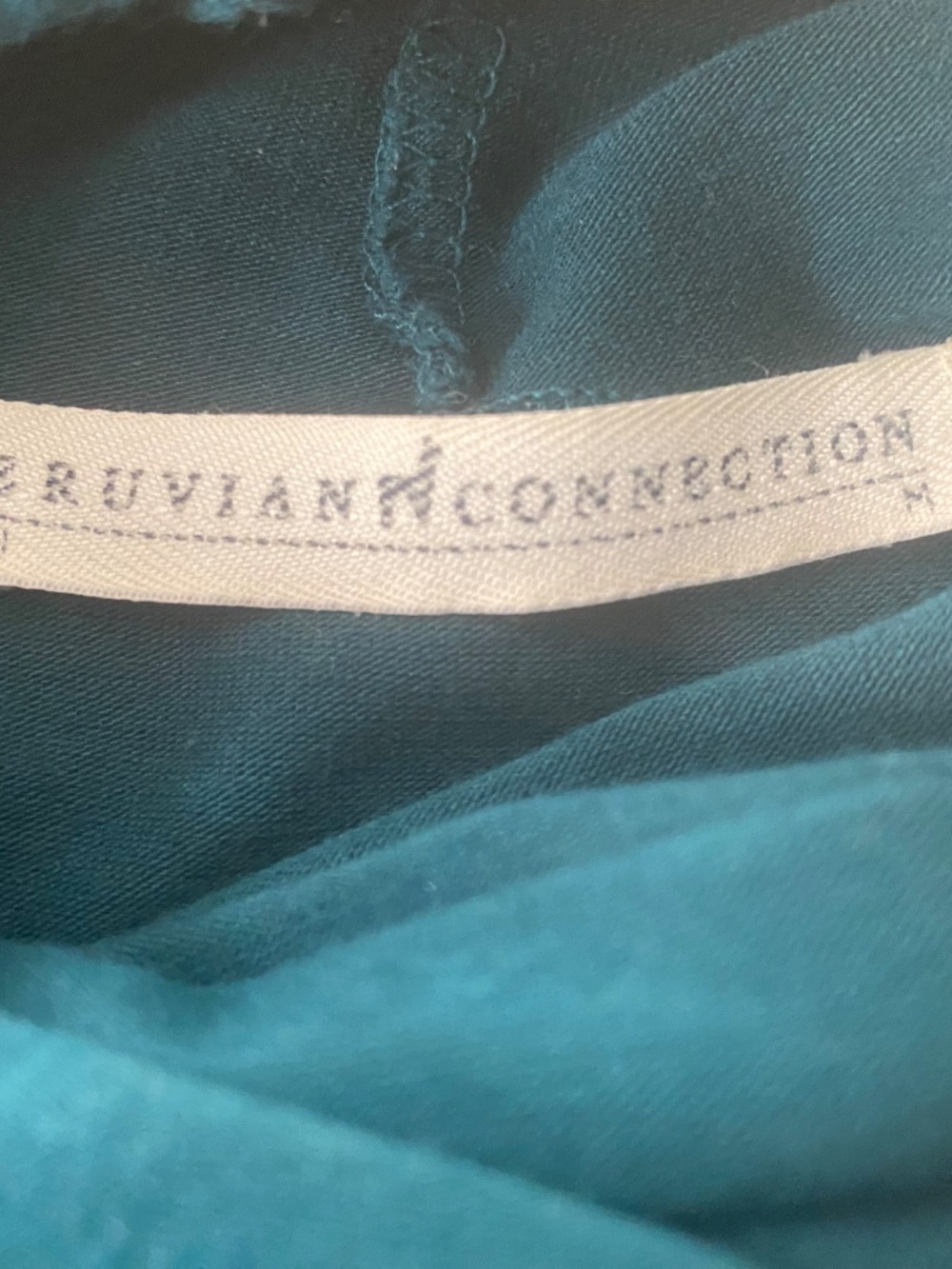 Peruvian Connection teal turtleneck size medium - Picture 3 of 5